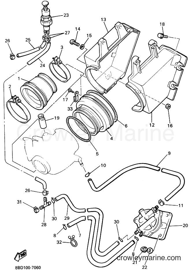 Yamaha Motors BR250T (8BDM) [010] - INTAKE