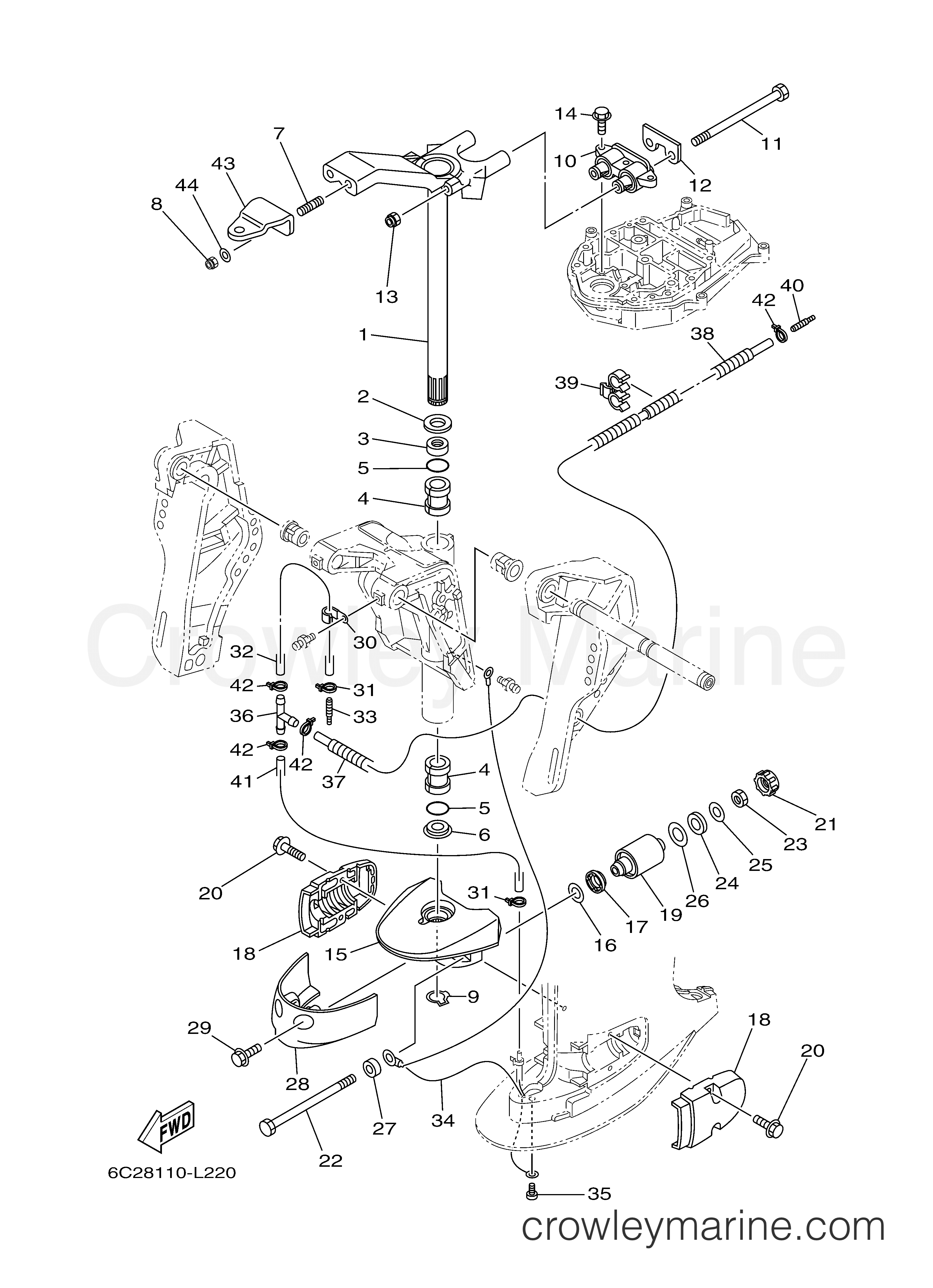 Yamaha Motors T50TLR - BRACKET 2