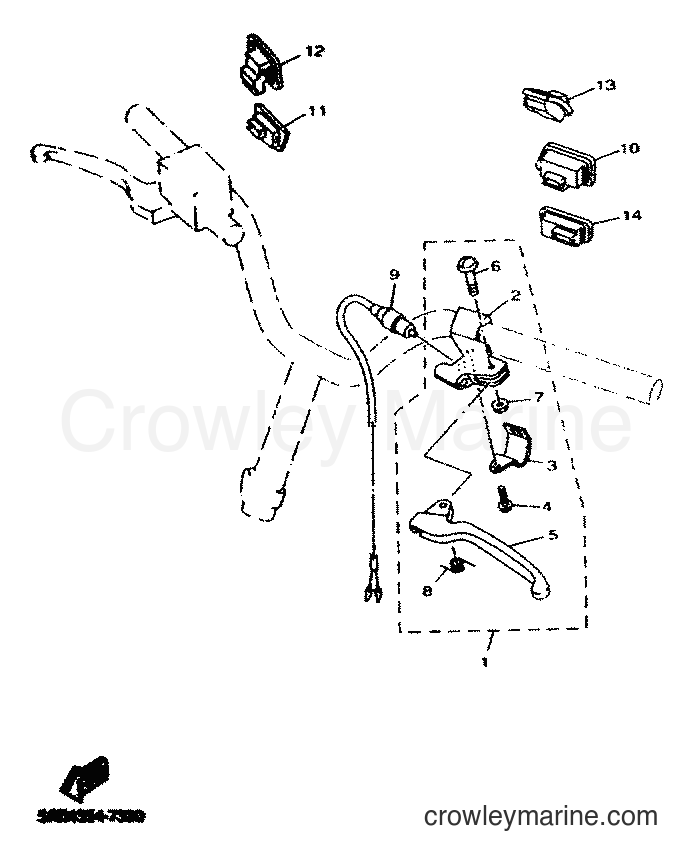 Yamaha Motors YN50 (5MR9) [010] - HANDLE SWITCH & LEVER