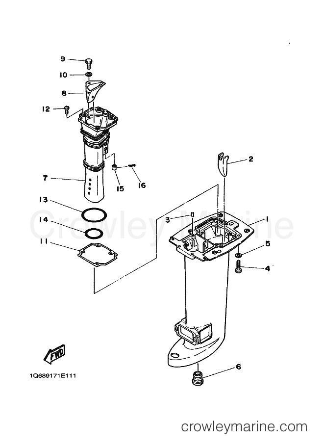 Yamaha Motors 30A (689) [040] - UPPER CASING