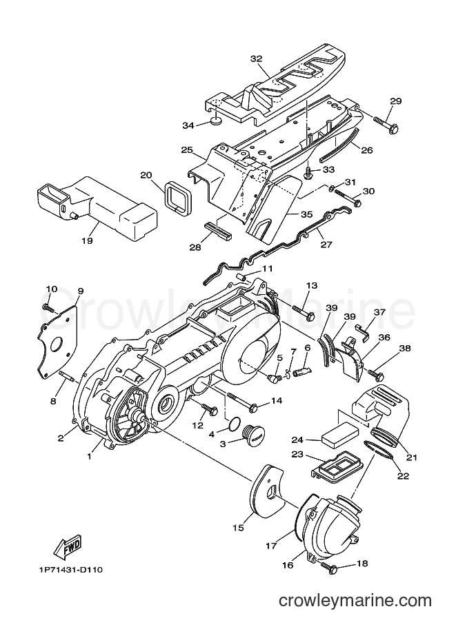 2007 Scooter AT115C - AT115C (2B57) [010] - CRANKCASE COVER 1