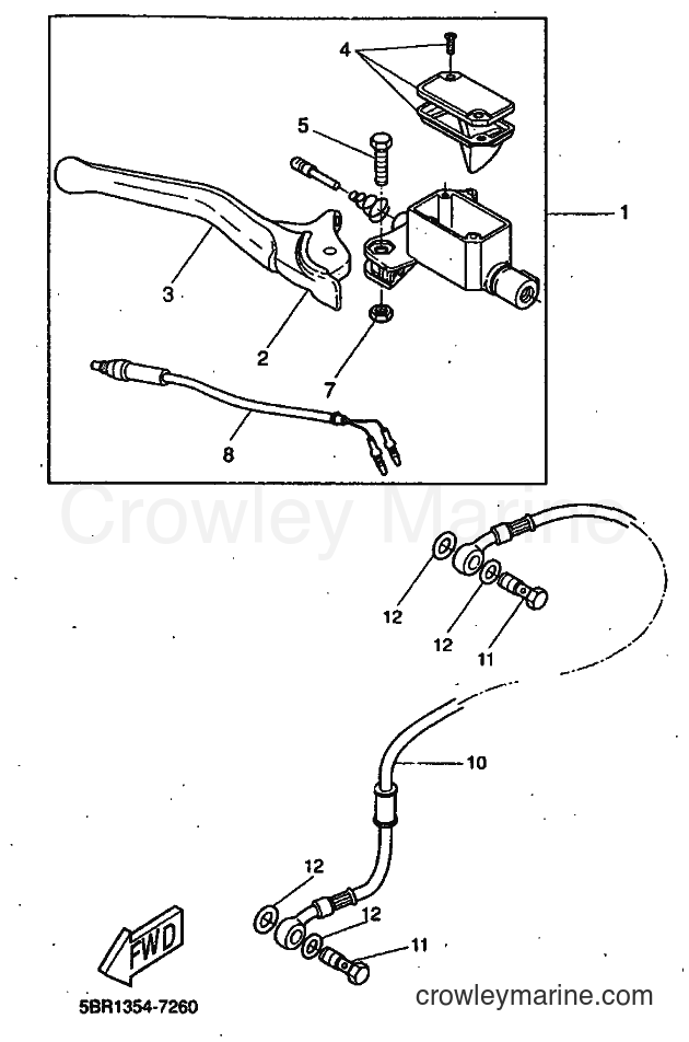 1998 Scooter YQ50L - YQ50L (5CL3) [010] - FRONT MASTER CYLINDER