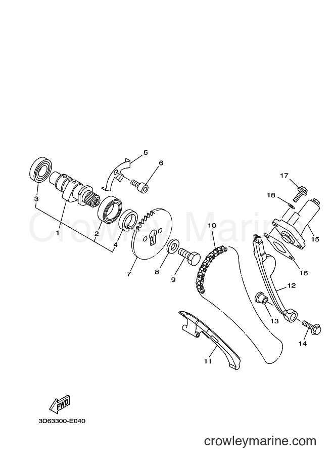 2006 Dirt Bike XT125X - XT125X (3D64) [010] - CAMSHAFT & CHAIN