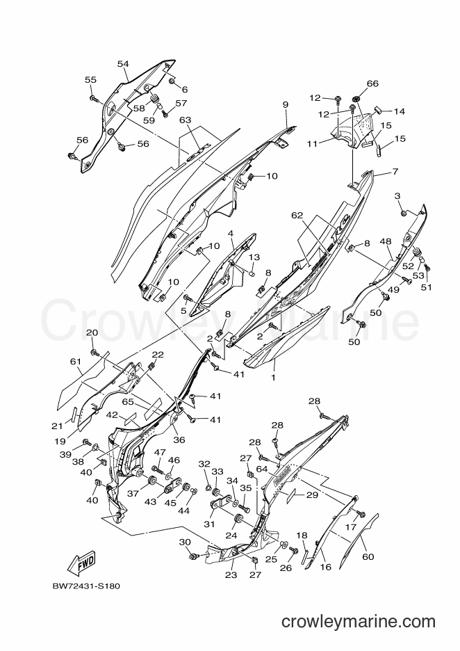 2017 Scooter T115FS-5 - T115FS-5 (BW72) [010] - SIDE COVER