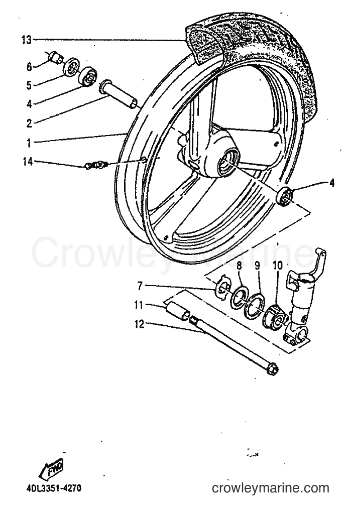 Yamaha Motors TZR125 (4DL3) [999] - FRONT WHEEL