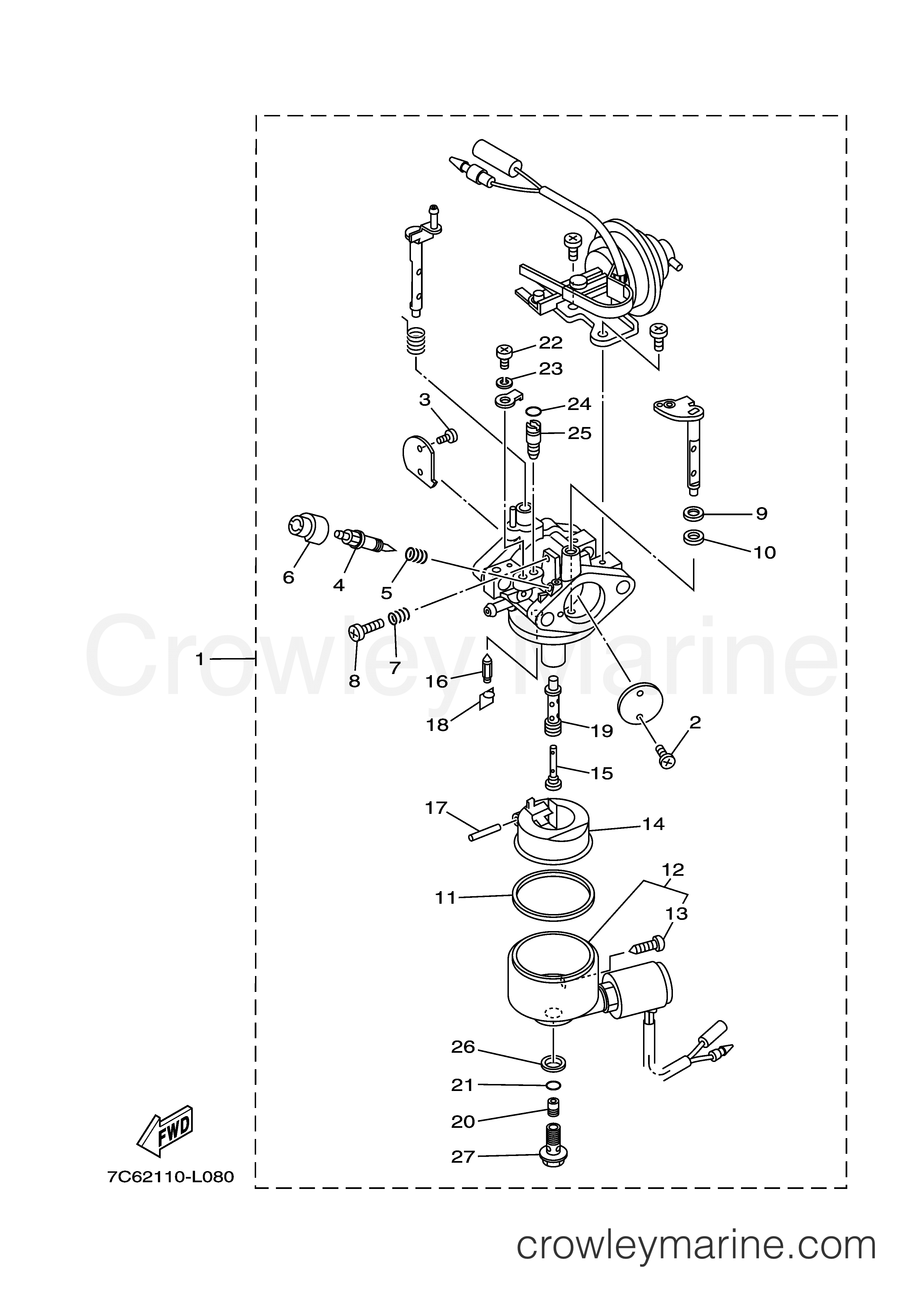 Yamaha Motors EF6600DEQ - CARBURETOR 1