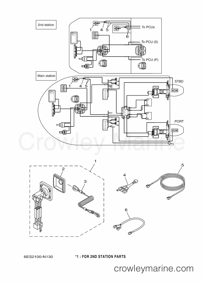 Yamaha Motors JOYSTICK (QUAD-2F) (6ES2) [070] - PANEL SWITCH (TWIN)