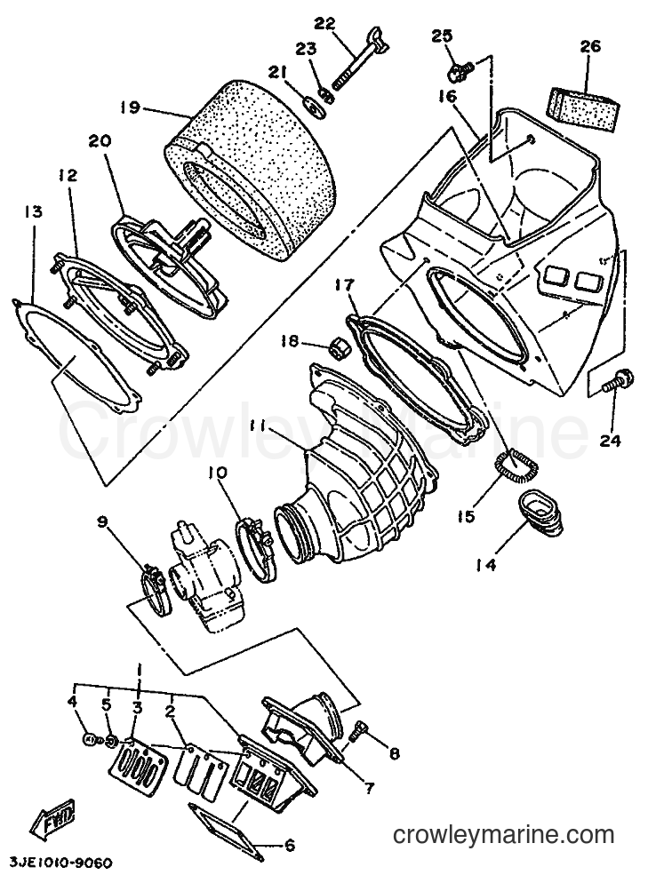 1989 Dirt Bike YZ250 - YZ250 (3JE1) [060] - INTAKE