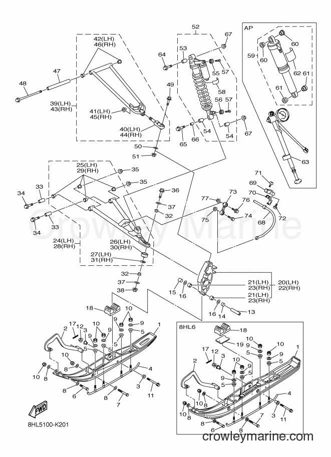 Yamaha Motors RFX10ST2 (8HL6) [030] - SKI