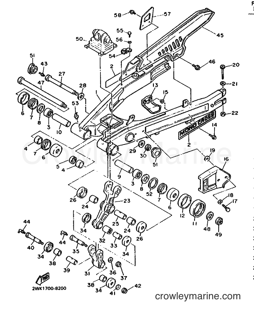 Yamaha Motors XT600 (2WJ1) [999] - REAR ARM