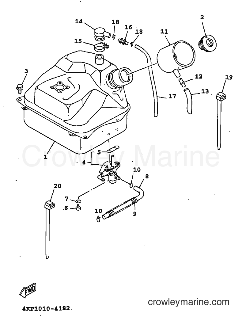 1998 Scooter XC125T - XC125T (4KY7) [010] - FUEL TANK