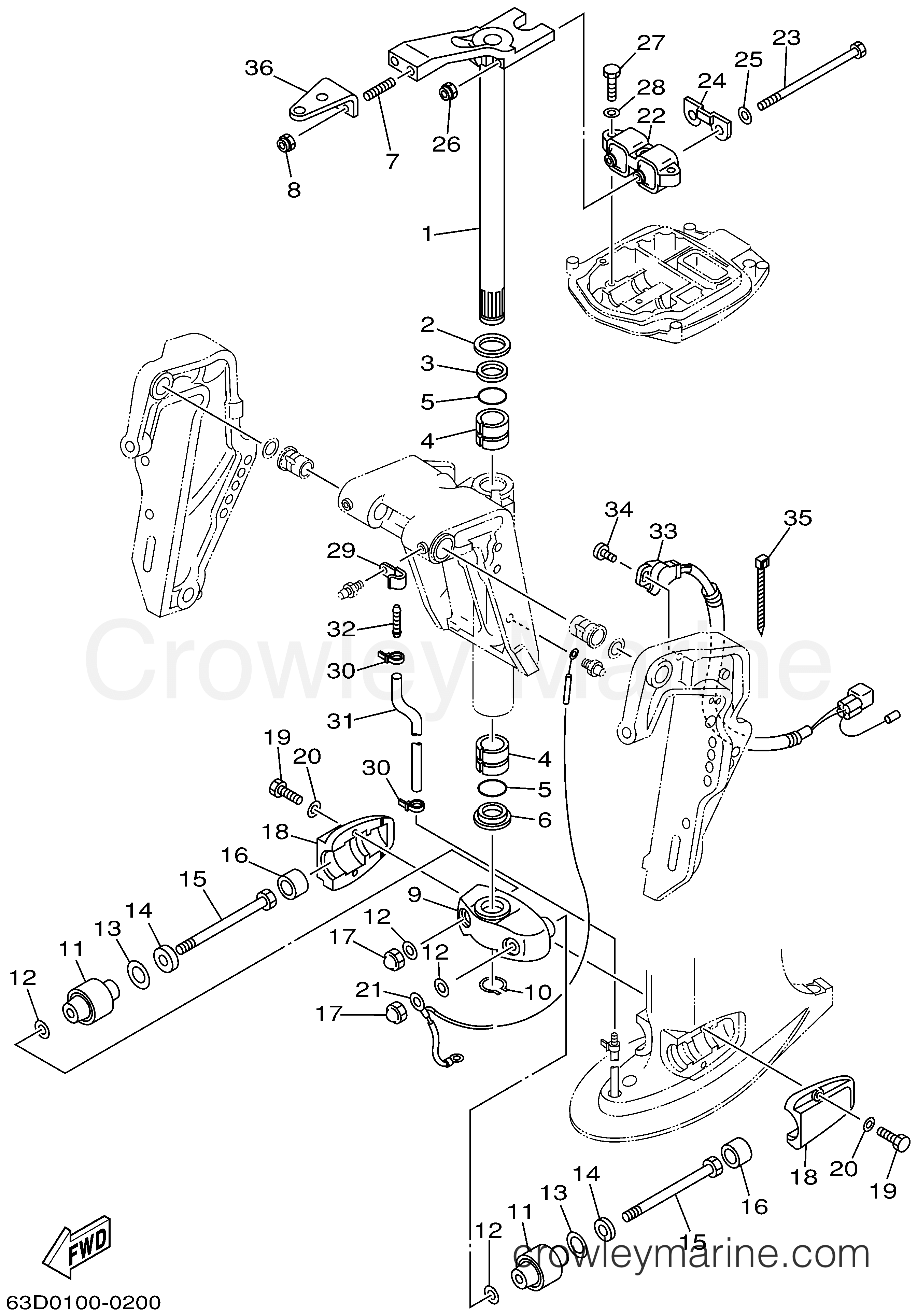 Yamaha Motors C40TLRA - BRACKET 2