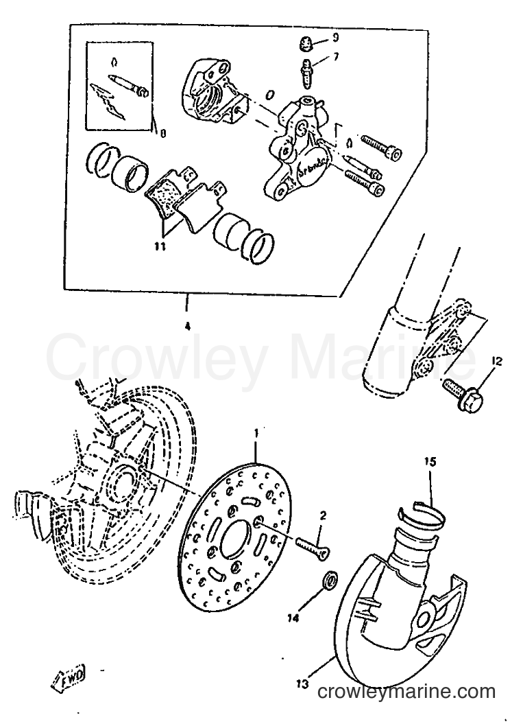 1998 Scooter CW50RSX - CW50RSX (5BG2) [999] - FRONT BRAKE CALIPER