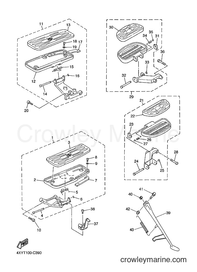 2009 Cruiser XVZ13CTS - XVZ13CTS (1D6U) [010] - STAND & FOOTREST
