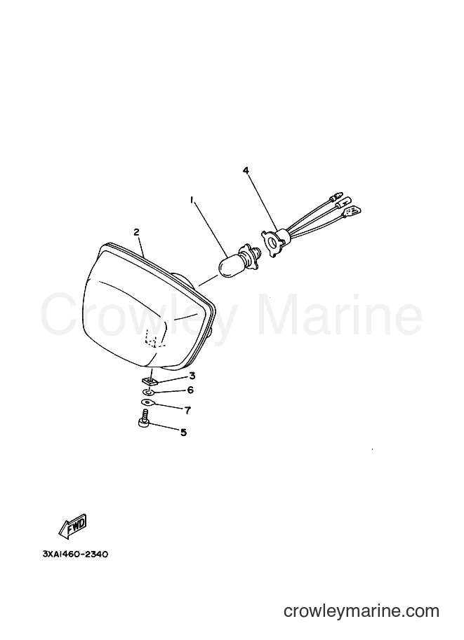 Yamaha Motors T105E (4YS1) [010] - HEADLIGHT