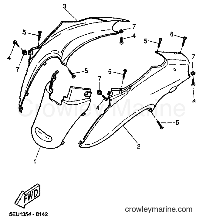 2001 Scooter YH50 - YH50 (5JB6) [040] - SIDE COVER