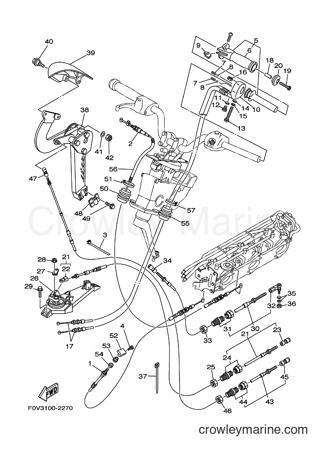 Yamaha Motors JET FOR XA1200 (68N1) [03B] - CONTROL CABLE