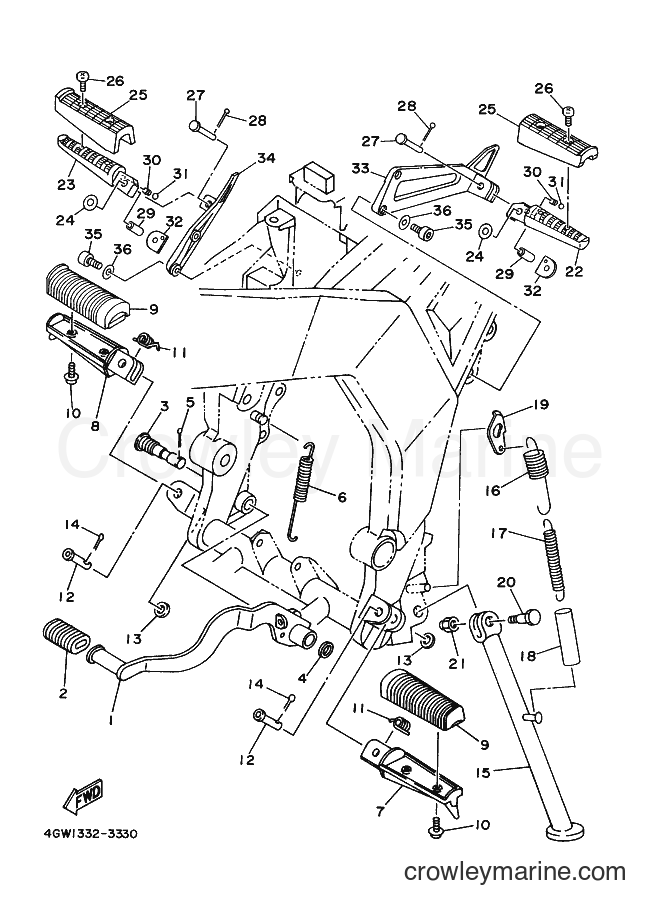 Yamaha Motors TDR125 (5AN2) [080] - STAND & FOOTREST