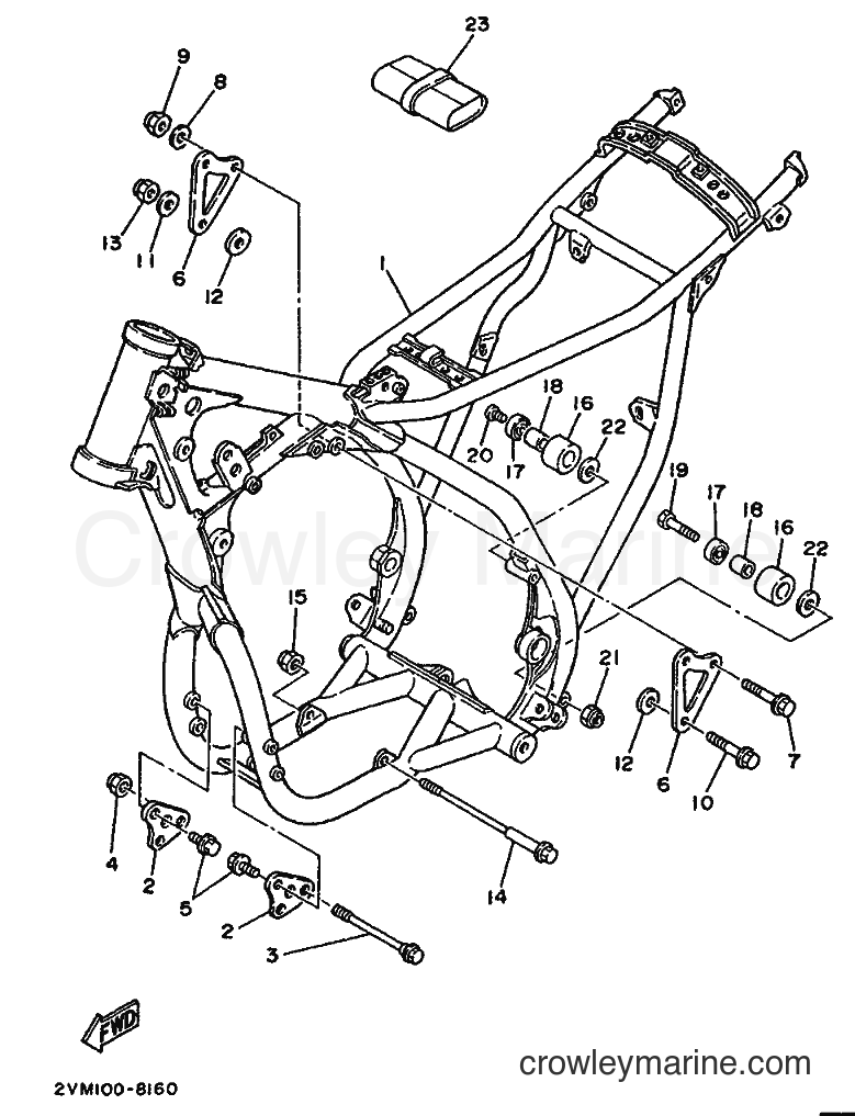 1988 Dirt Bike YZ250 - YZ250 (2VM0) [030] - FRAME