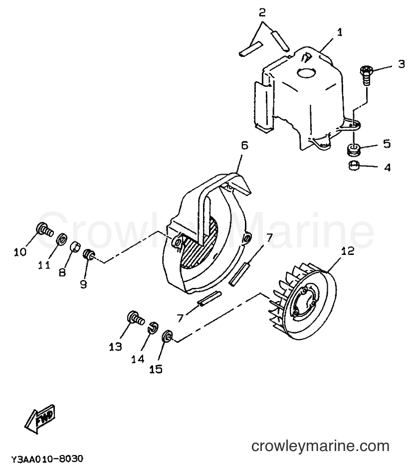 1992 Scooter CW50 - CW50 (4CA3) [999] - AIR SHROUD & FAN