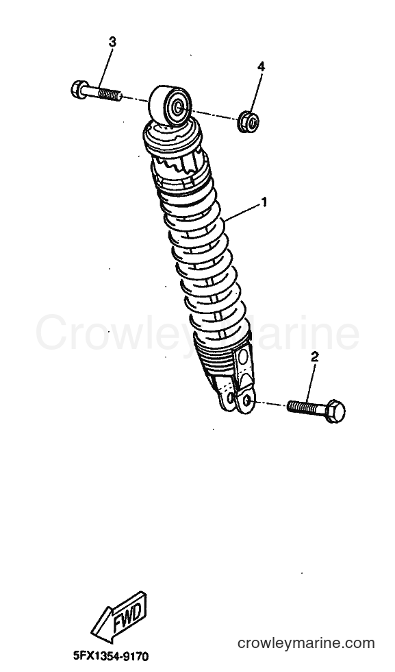 1999 Scooter CW50RS - CW50RS (5FX5) [010] - REAR SUSPENSION