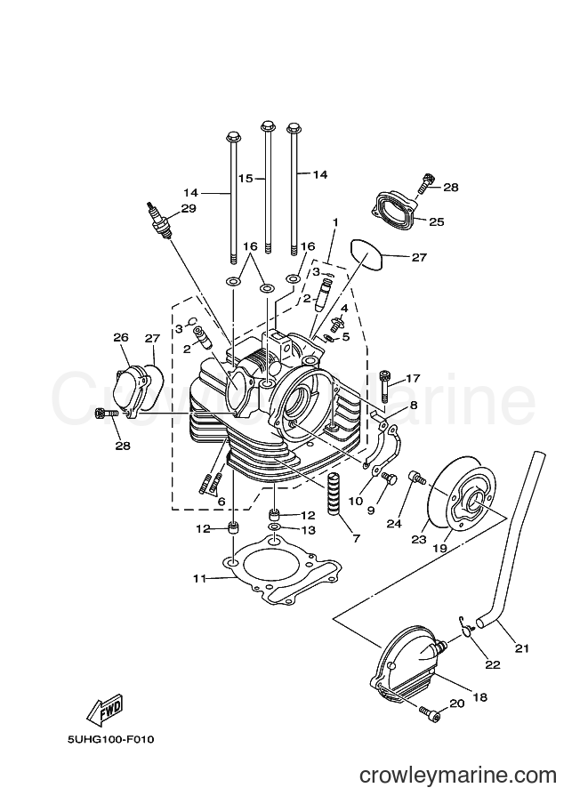 2007 ATV YFM350A - YFM350A (5WHB) [010] - CYLINDER HEAD