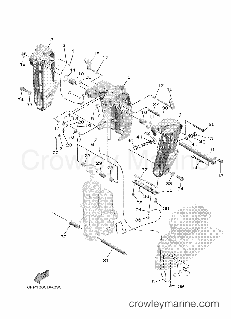Yamaha Motors F90XB-2017 (6FP1) [030] - BRACKET 1