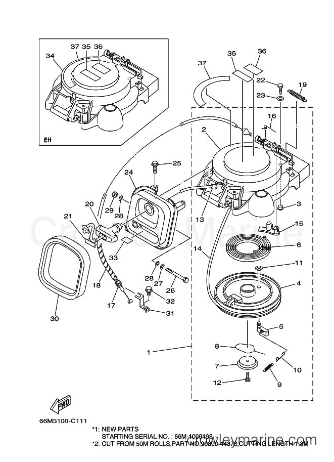 Yamaha Motors F15ELHC (66M3) [130] - STARTER