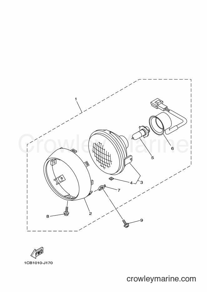 2010 Street Bike ED06 - ED06 (1CB1) [010] - HEADLIGHT