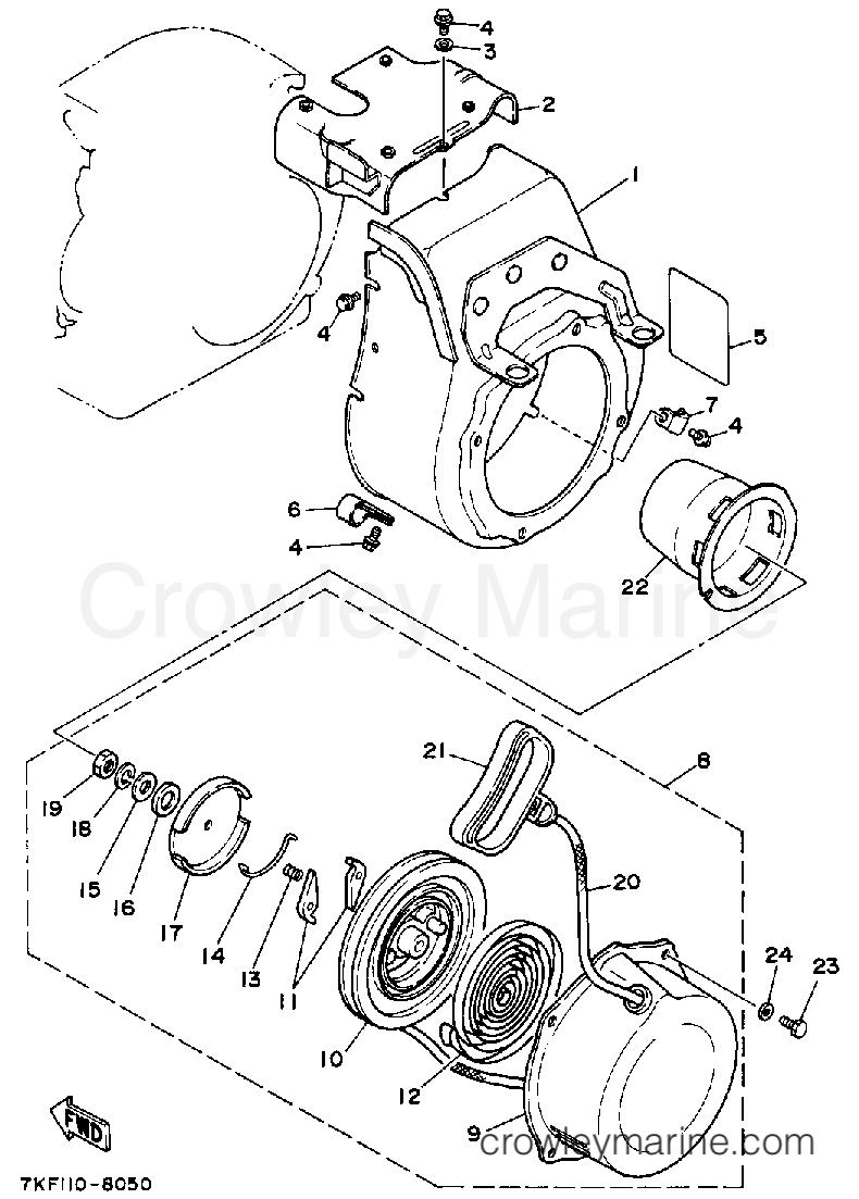 Yamaha Motors YS828TM - AIR SHROUD - STARTER