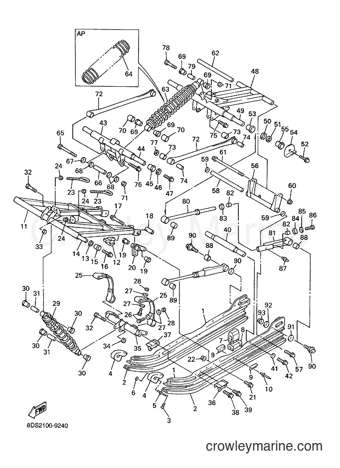 Yamaha Motors VX700XT (8DS2) [020] - TRACK SUSPENSION 2