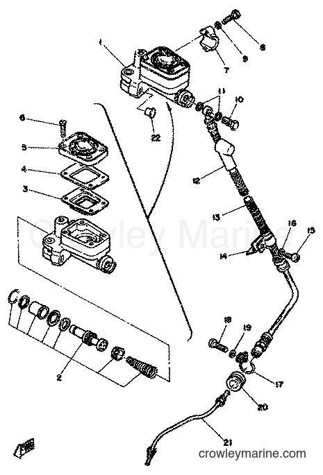1978 Scooter FS1DX - FS1DX (2G1) [998] - FRONT MASTER CYLINDER