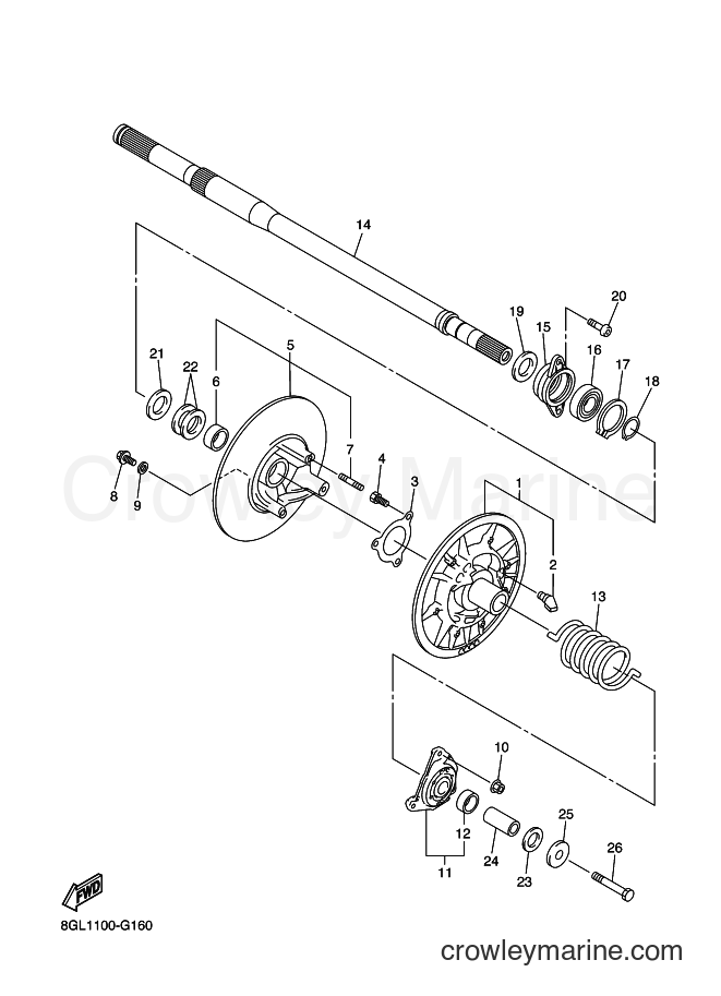 Yamaha Motors RFX10RSS (8HK8) [010] - SECONDARY SHEAVE