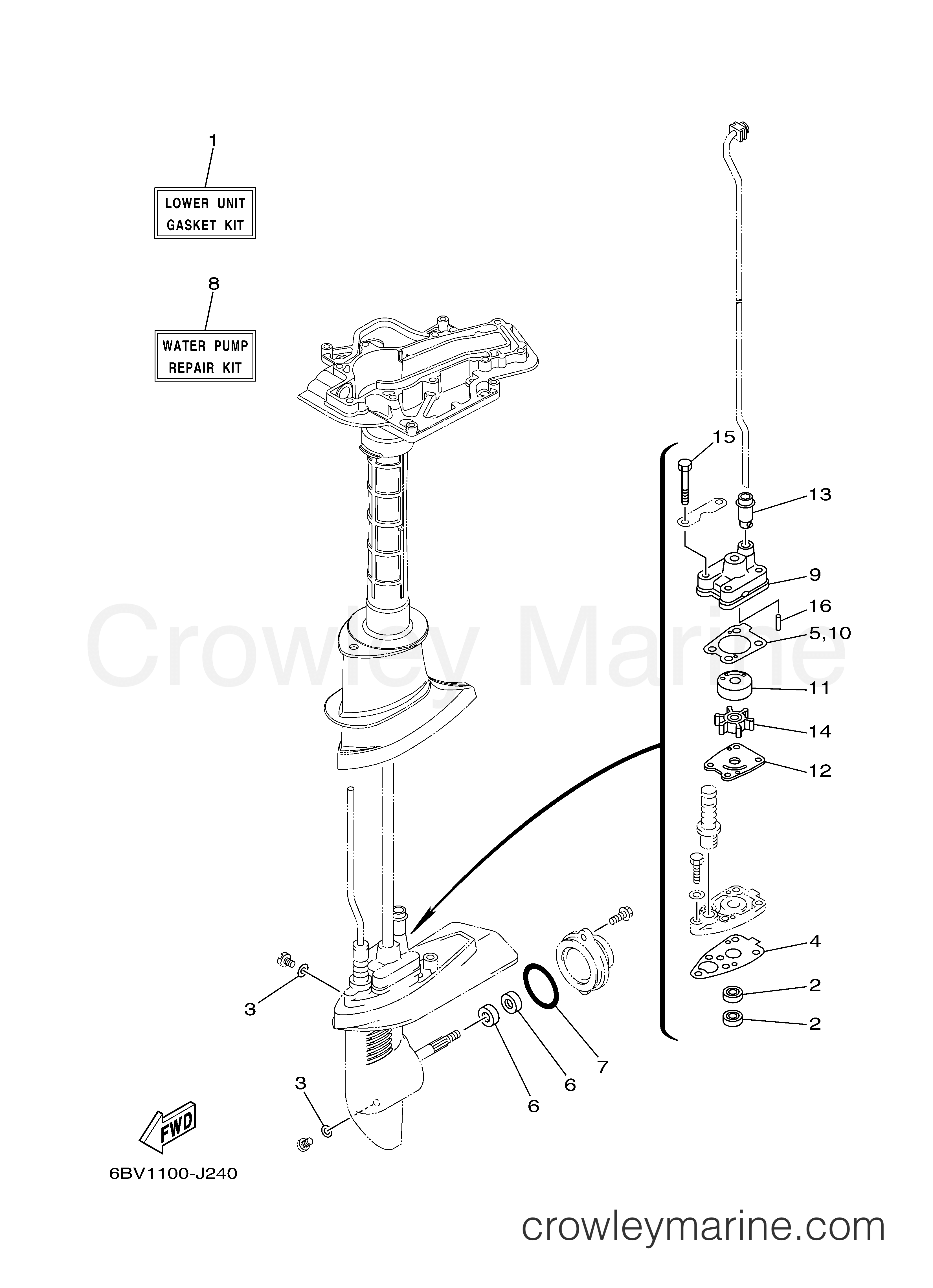 Yamaha Motors F4LMHA - REPAIR KIT 3