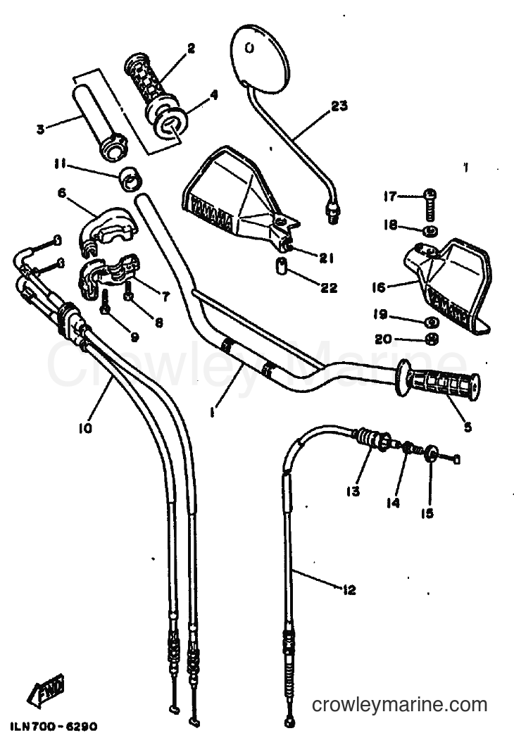 1989 Dirt Bike TT250 - TT250 (3DC1) [010] - STEERING HANDLE & CABLE