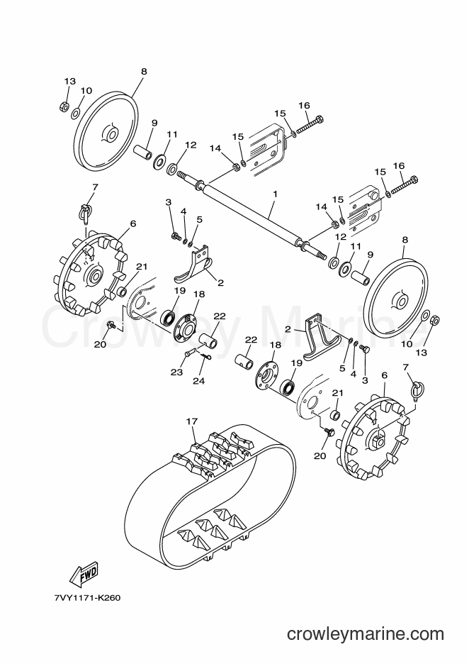 2014 Snowblower YS1070J - YS1070J (7VY4) [010] - TRACK & SPROCKET WHEEL
