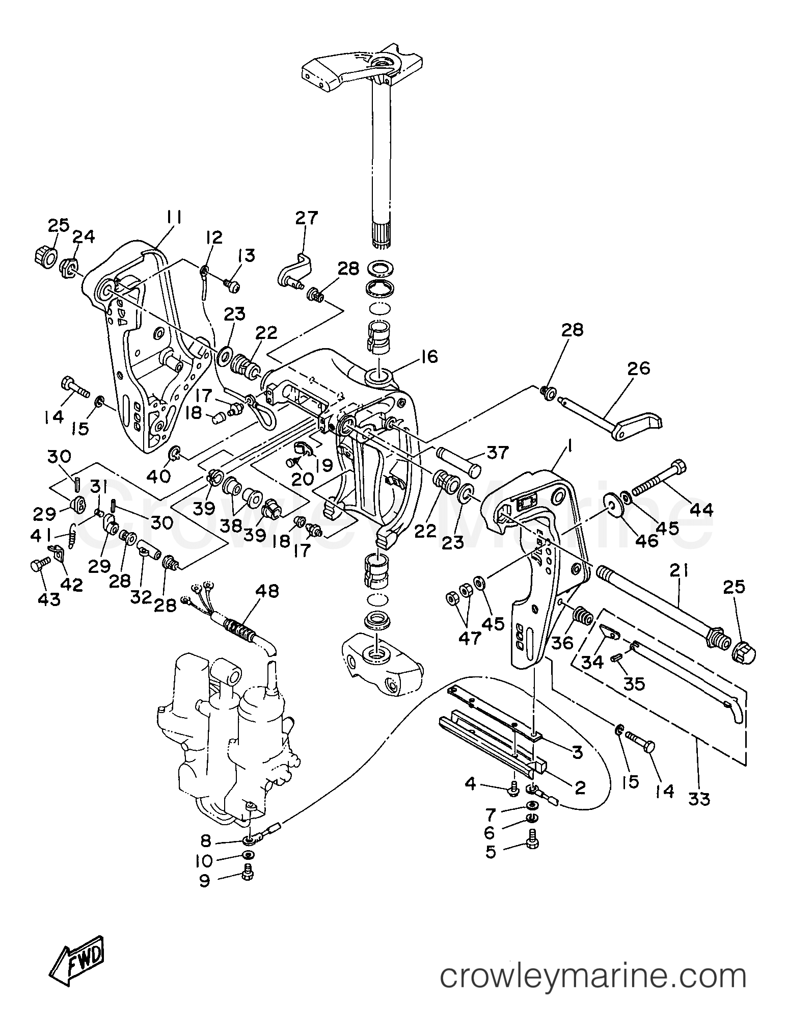 Yamaha Motors 90TJRX - BRACKET 1