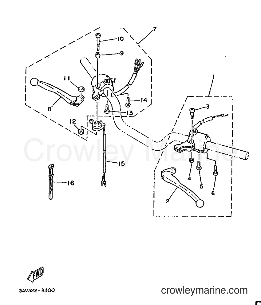 1988 Scooter FS1 - FS1 (3AV) [999] - HANDLE SWITCH & LEVER