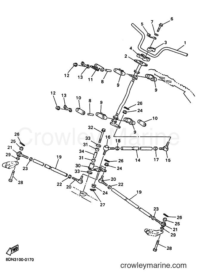Yamaha Motors SRX700S (8DW4) [030] - STEERING