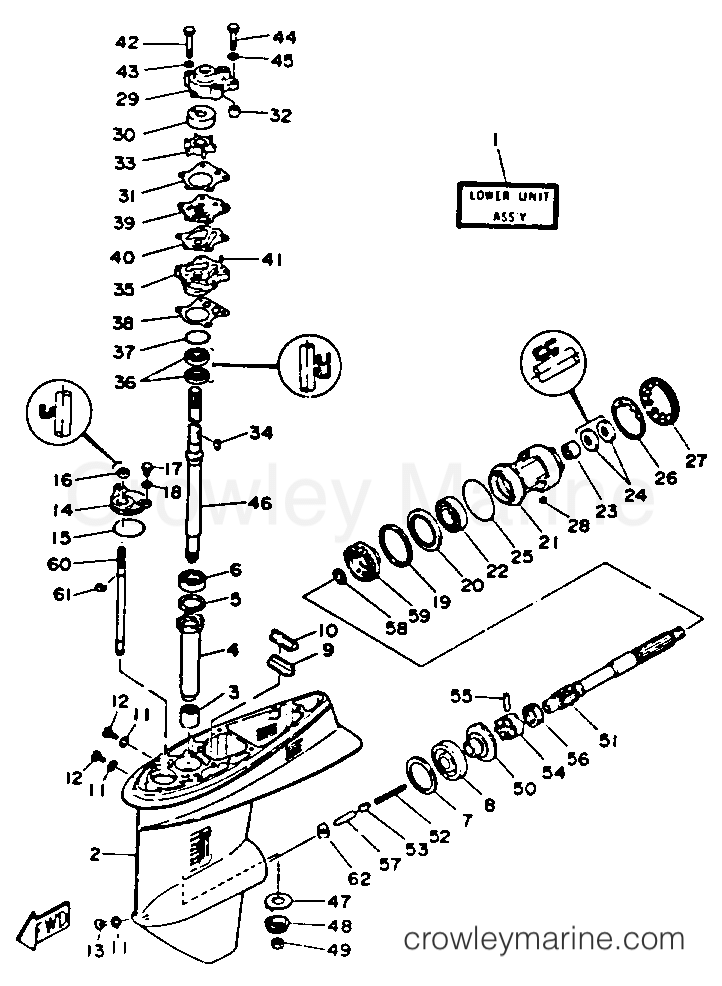 Yamaha Motors C55ELRR - LOWER DRIVE 1