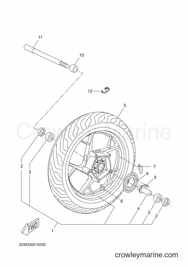 Yamaha Motors YP125RA (2DMG) [060] - FRONT WHEEL