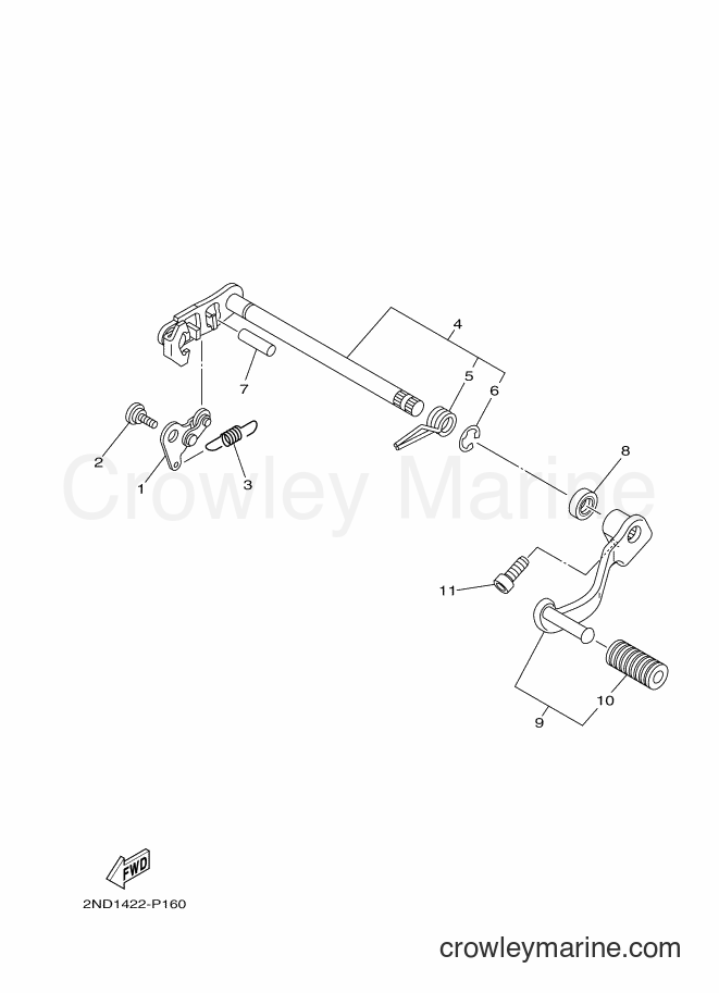 Yamaha Motors T150 (2ND7) [010] - SHIFT SHAFT
