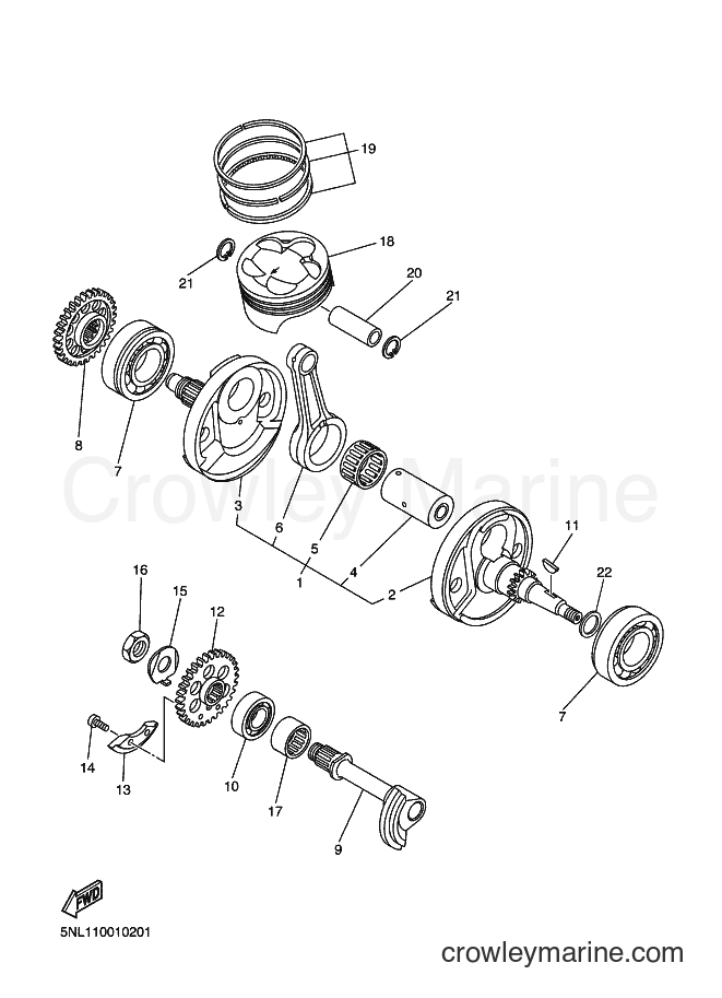 2003 Dirt Bike WR250F - WR250F (5UM2) [080] - CRANKSHAFT & PISTON