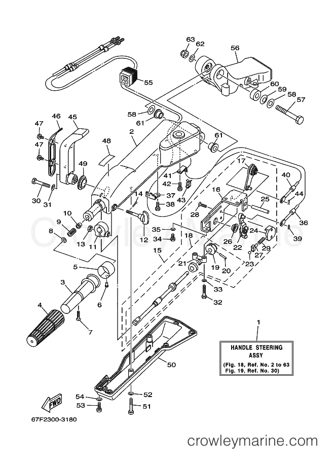 Yamaha Motors F100AETL (67F3) [030] - STEERING 1
