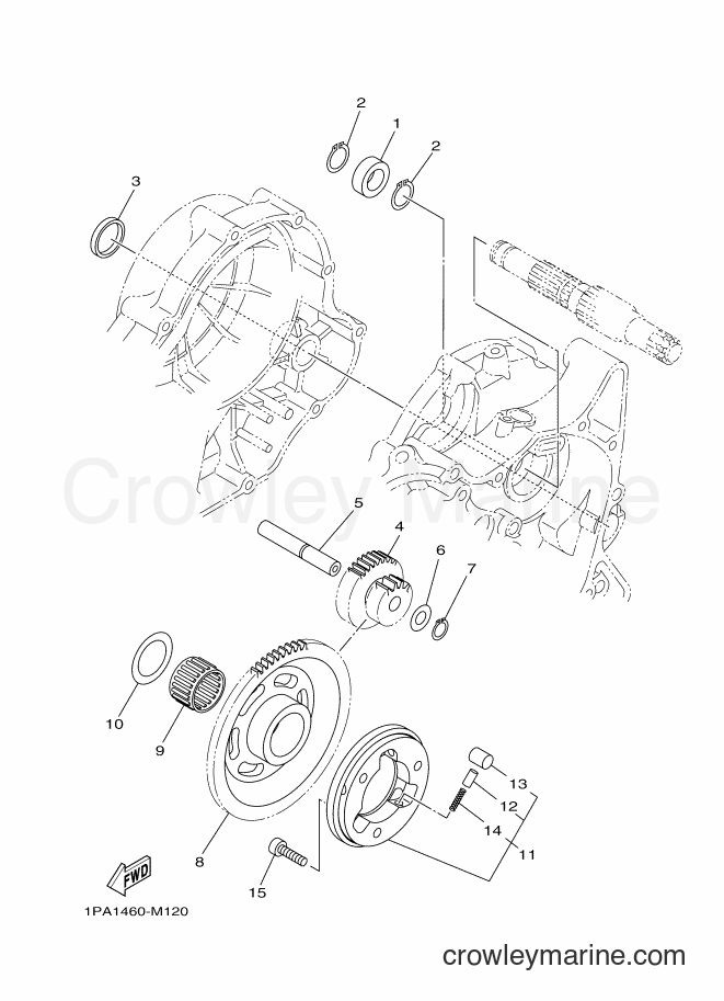 2017 Scooter T150 - T150 (2NDF) [010] - STARTER CLUTCH