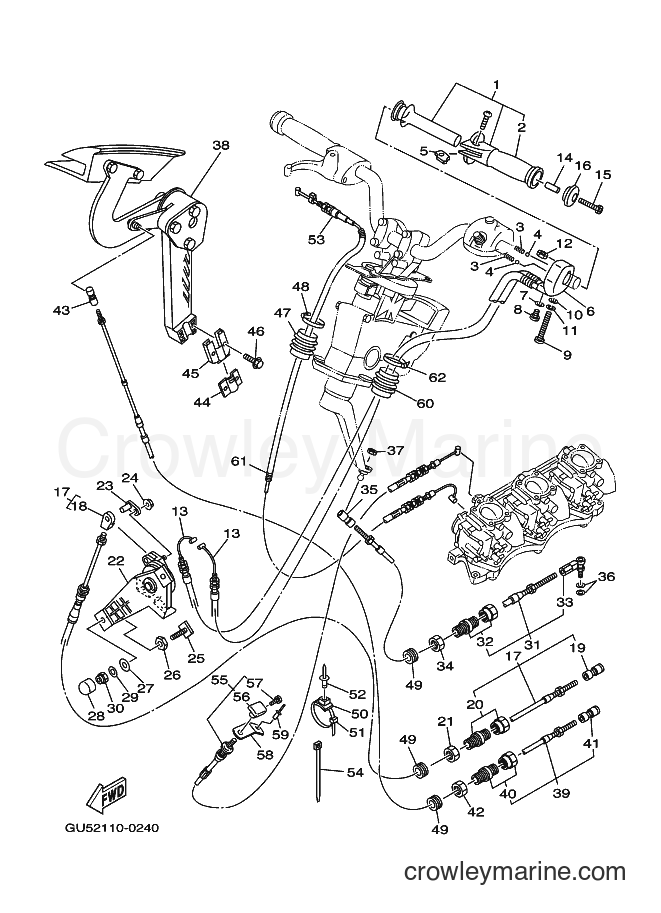 Yamaha Motors JET FOR SV1200Y (66G2) [010] - CONTROL CABLE