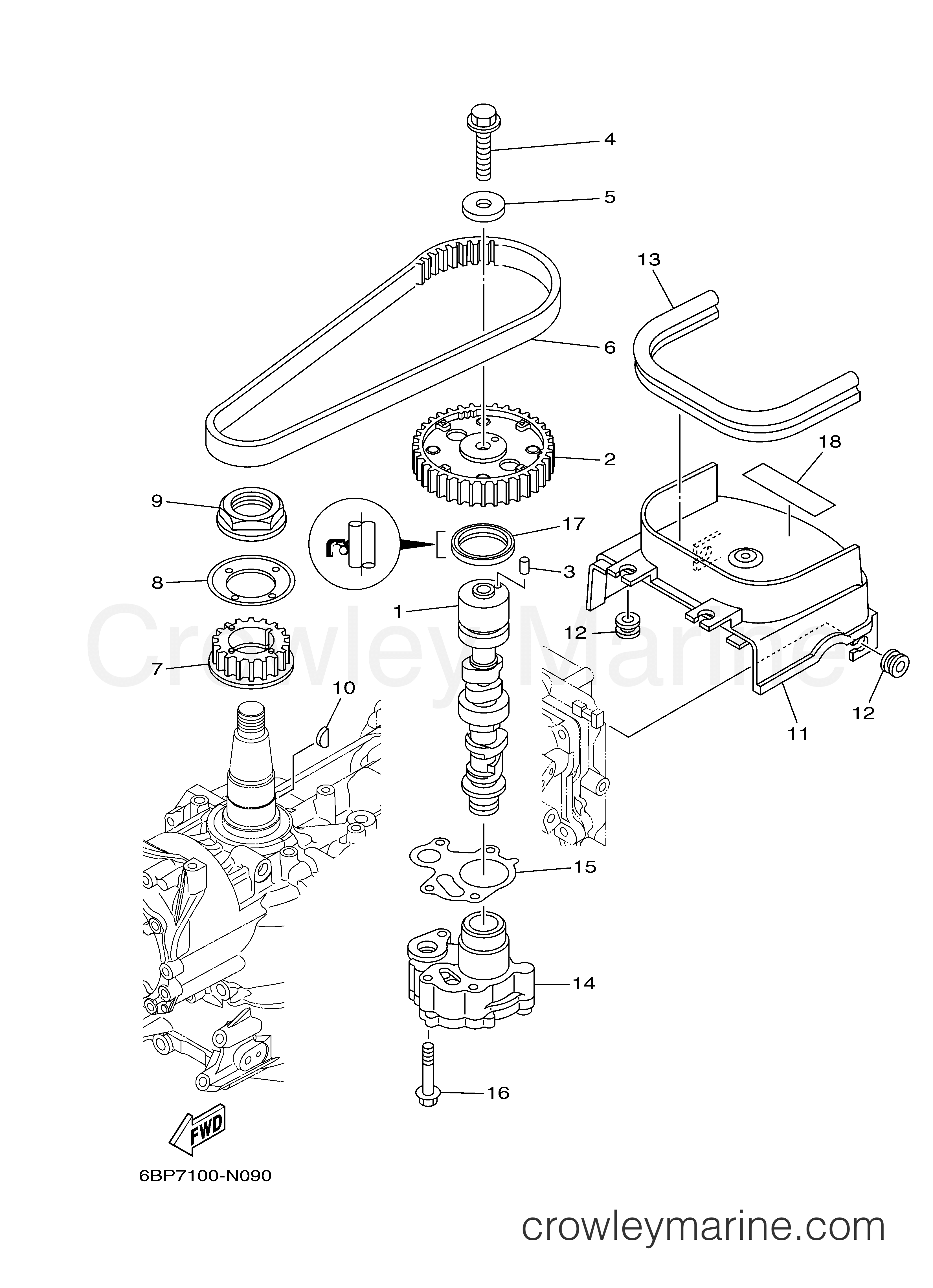 Yamaha Motors T25LA - OIL PUMP