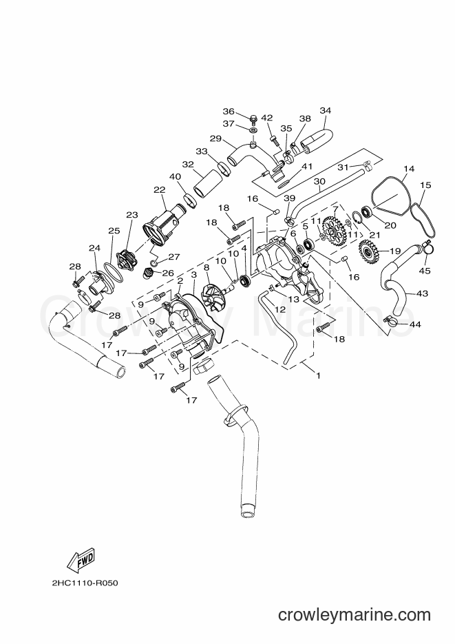 2017 ATV YXZ1000E - YXZ1000E (2HCB) [010] - WATER PUMP