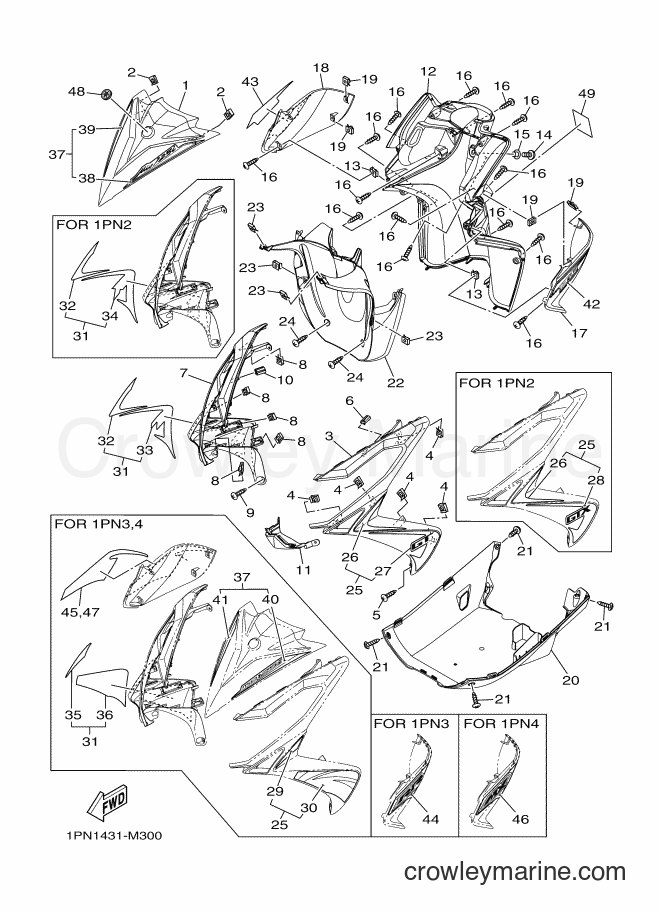 Yamaha Motors AL125F (1PN1) [010] - LEG SHIELD