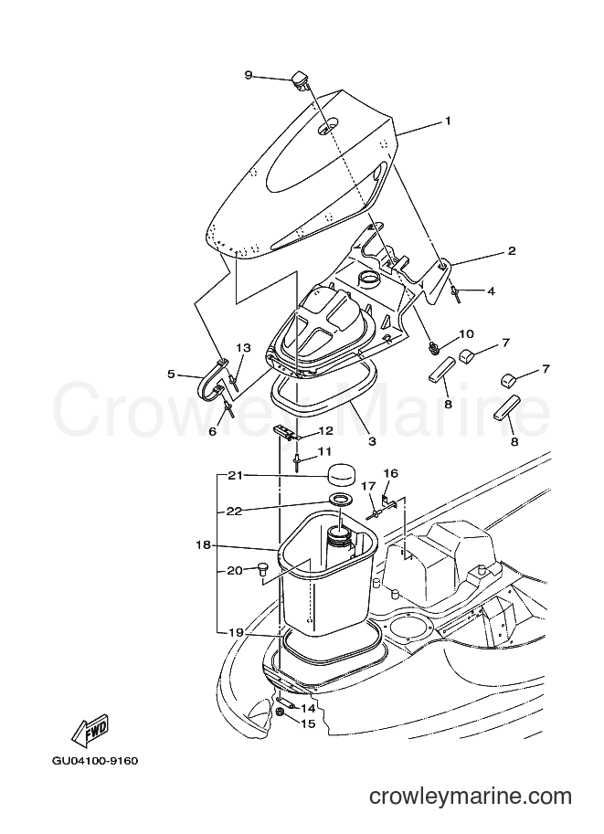 Yamaha Motors JET FOT GP800Y (66E7) [01A] - ENGINE HATCH 2